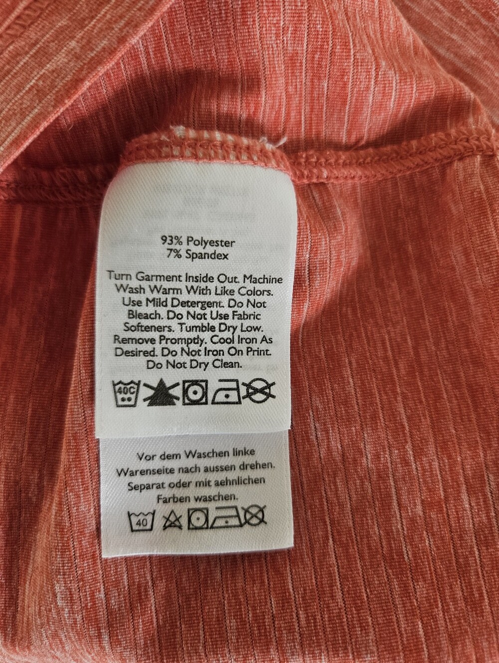 Eddie Bauer Burnt Orange Striped Lightweight Sun Hoodie - Picture 4 of 4